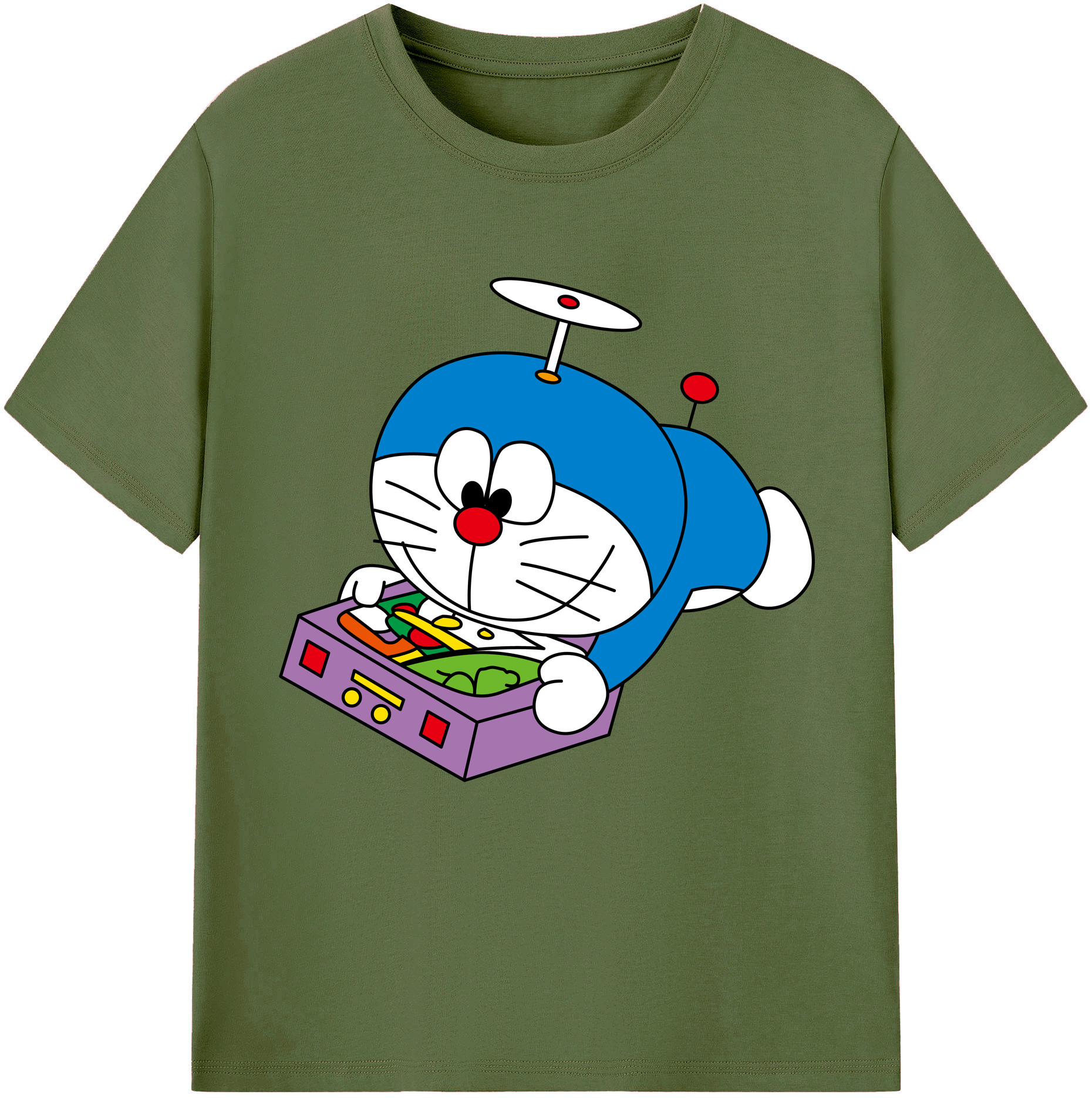（画像用） ドラえもん Doraemon 綿100％半袖Tシャツ（フロントプリント）